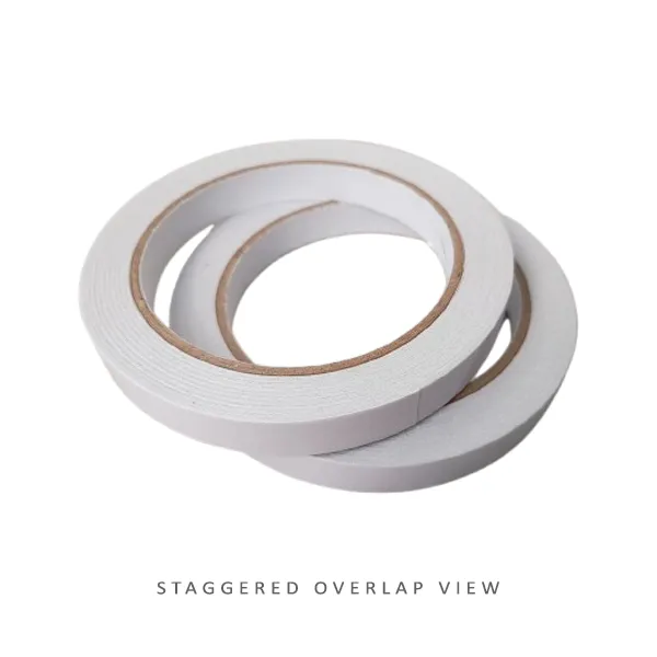 Double Sided Tissue Tape - Staggered Overlap View.webp